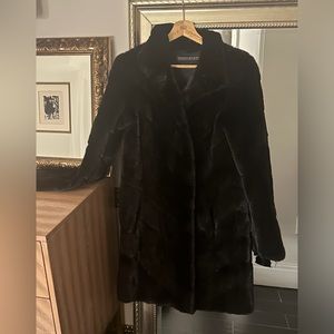 Dennis basso mink black and chocolate fur coat